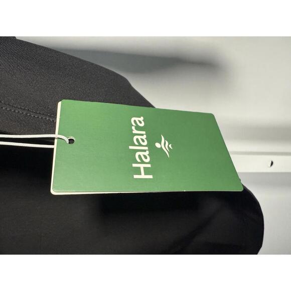 NWT Halara Stand Collar Back Long Sleeve Work Blouse Black M - Picture 5 of 13